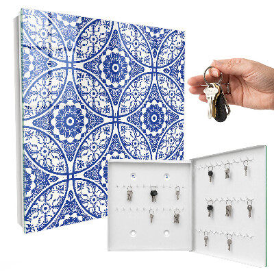Key storage box Blue mosaic