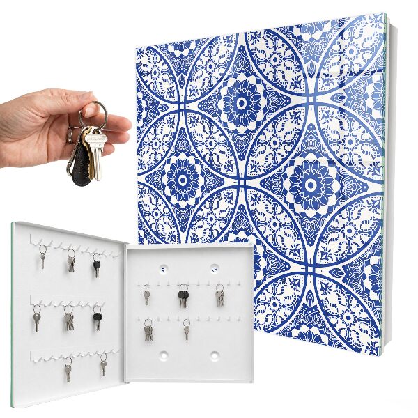 Key storage box Blue mosaic