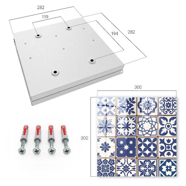 Key storage box Retro mosaic