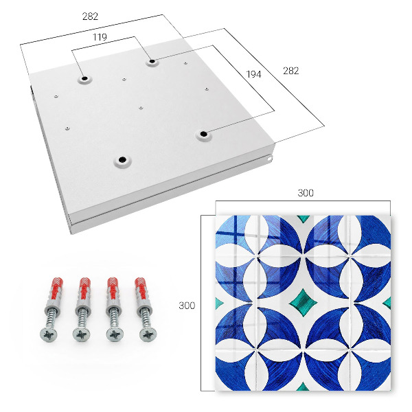 Key storage box Geometric motif