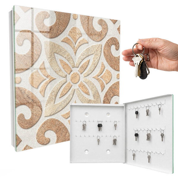 Key storage box Beige elegance