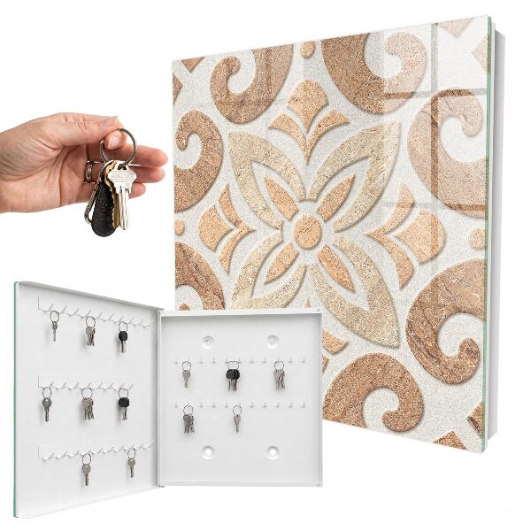 Key storage box Beige elegance