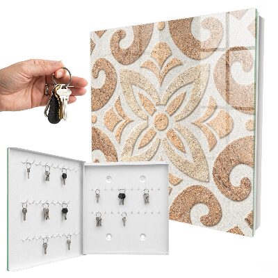 Key storage box Beige elegance