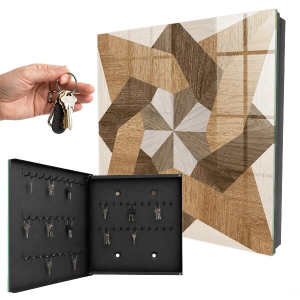 Key cabinet for wall Wooden star