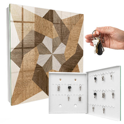 Key cabinet for wall Wooden star