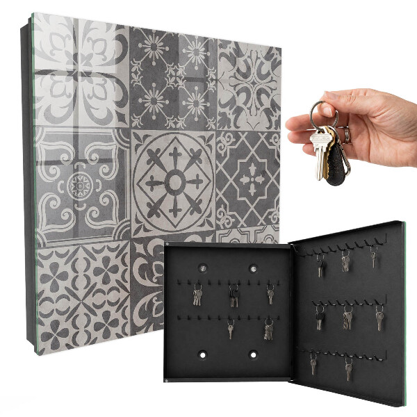 Key cabinet for wall Mosaic of patterns