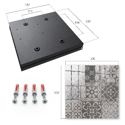 Key cabinet for wall Mosaic of patterns