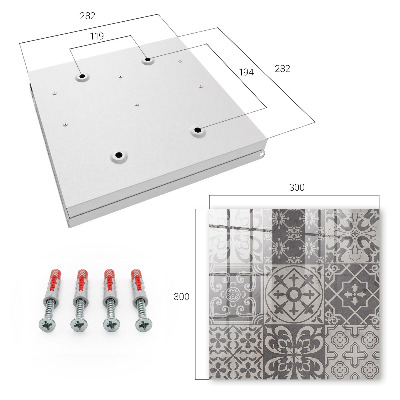 Key cabinet for wall Mosaic of patterns