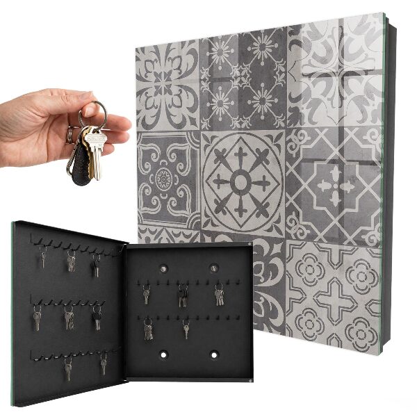 Key cabinet for wall Mosaic of patterns