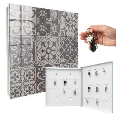 Key cabinet for wall Mosaic of patterns