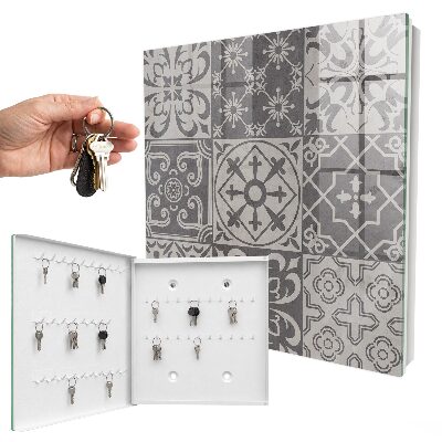 Key cabinet for wall Mosaic of patterns