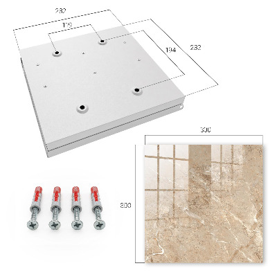 Key cabinet for wall Marble pattern
