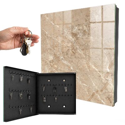 Key cabinet for wall Marble pattern