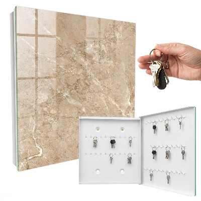 Key cabinet for wall Marble pattern