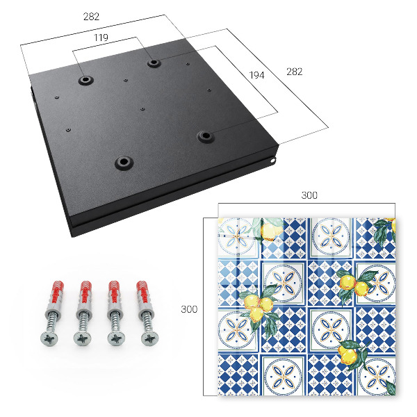 Key cabinet for wall Lemon tiles