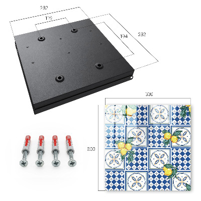 Key cabinet for wall Lemon tiles