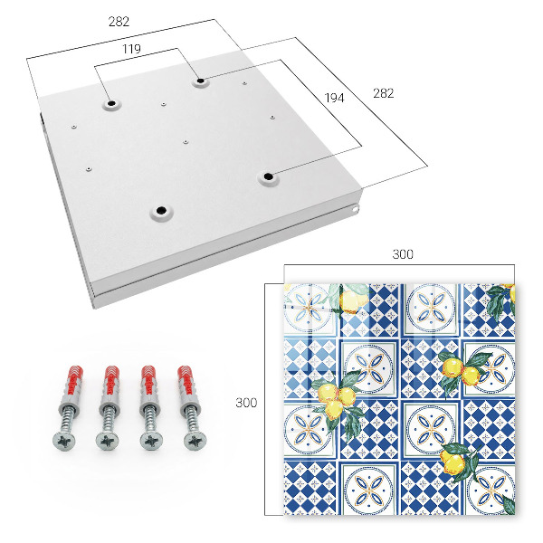 Key cabinet for wall Lemon tiles