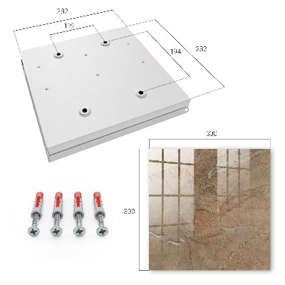 Key cabinet for wall Stone texture