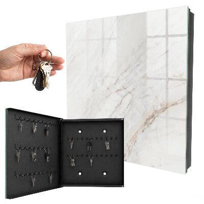 Key storage box Cream pattern
