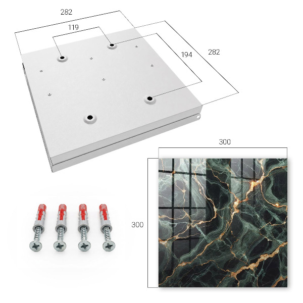 Key cabinet for wall Marble elegance