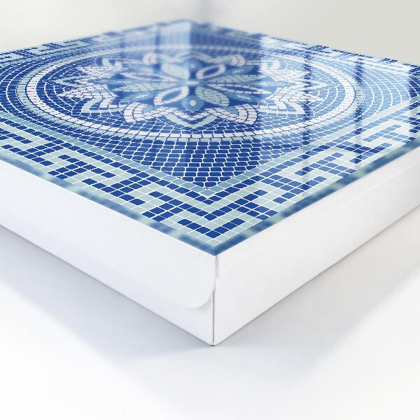 Key storage box Blue mosaic