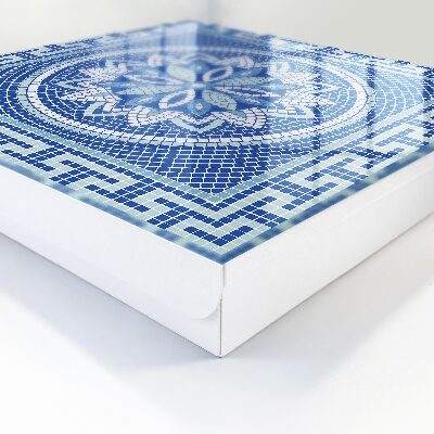 Key storage box Blue mosaic