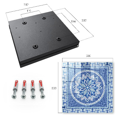 Key storage box Blue mosaic
