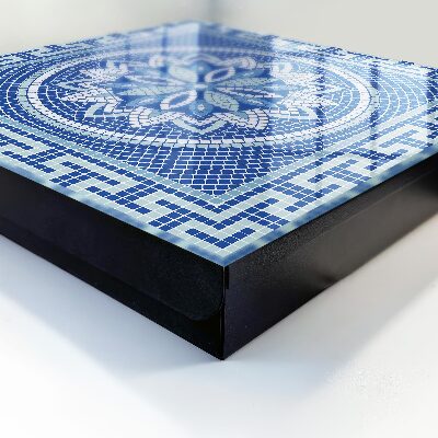 Key storage box Blue mosaic