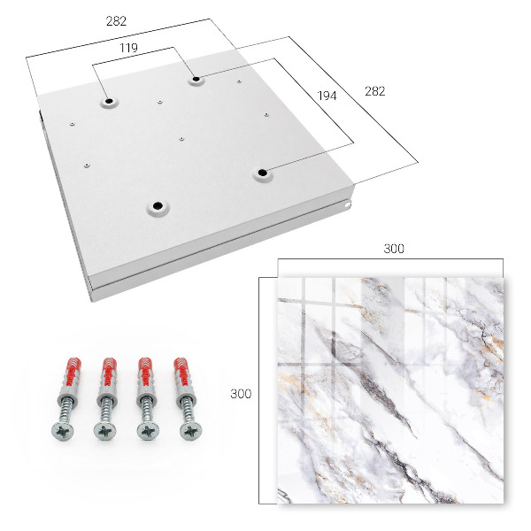 Key cabinet for wall Marble elegance