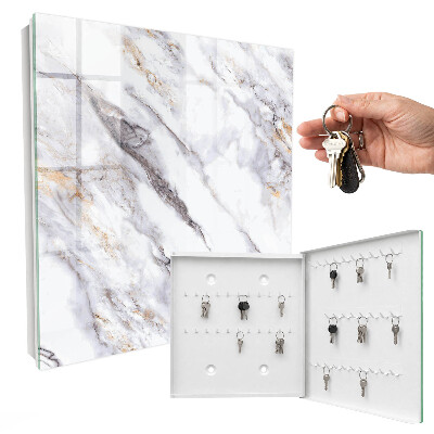 Key cabinet for wall Marble elegance