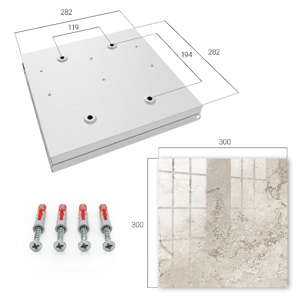 Key cabinet for wall Beige texture