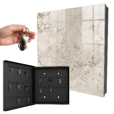 Key cabinet for wall Beige texture