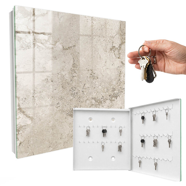 Key cabinet for wall Beige texture