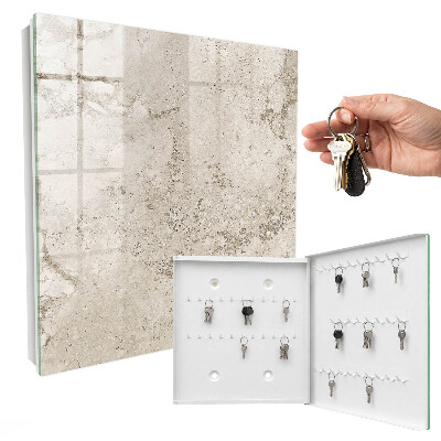 Key cabinet for wall Beige texture