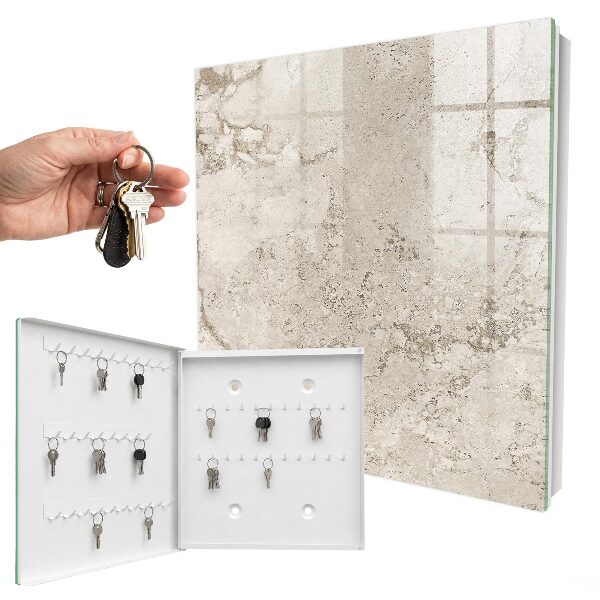 Key cabinet for wall Beige texture
