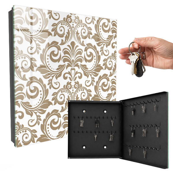 Key storage box Floral ornament