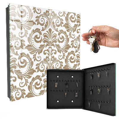 Key storage box Floral ornament