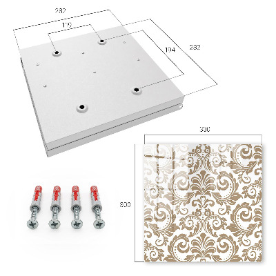 Key storage box Floral ornament