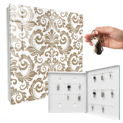 Key storage box Floral ornament