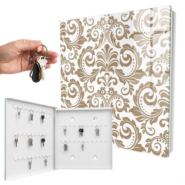 Key storage box Floral ornament