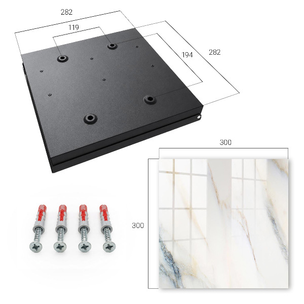 Key cabinet for wall Marble effect