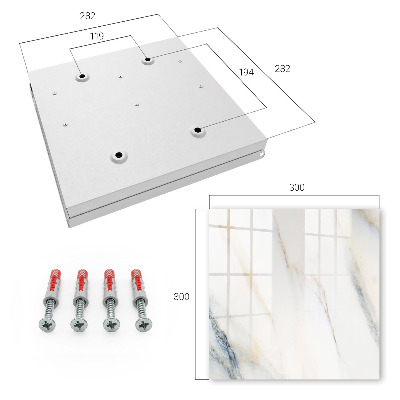 Key cabinet for wall Marble effect