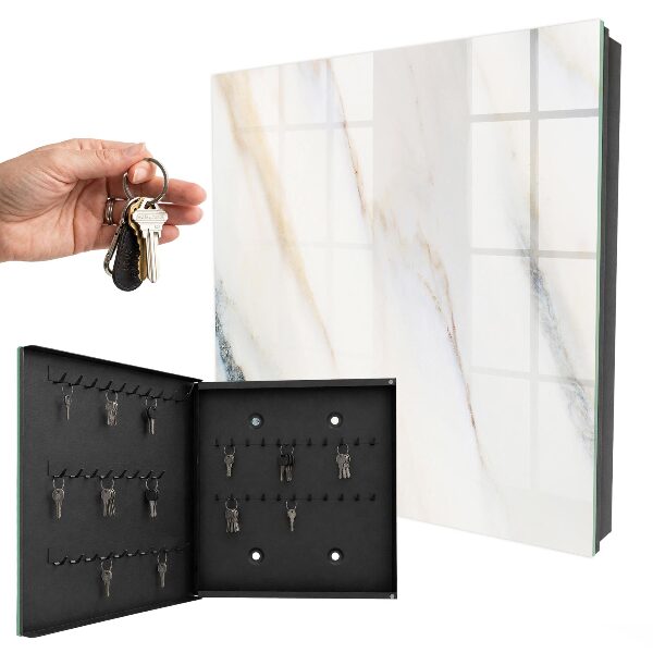Key cabinet for wall Marble effect