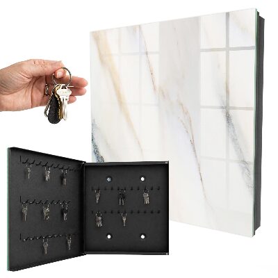 Key cabinet for wall Marble effect