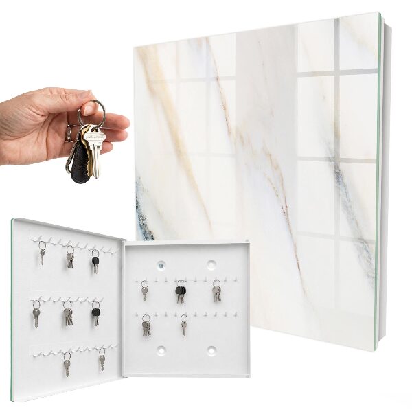 Key cabinet for wall Marble effect