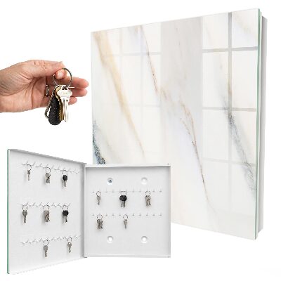Key cabinet for wall Marble effect