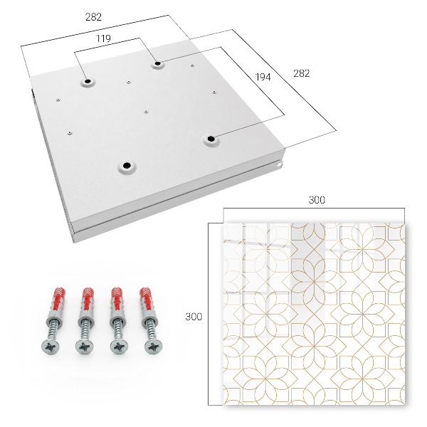 Key box Floral pattern