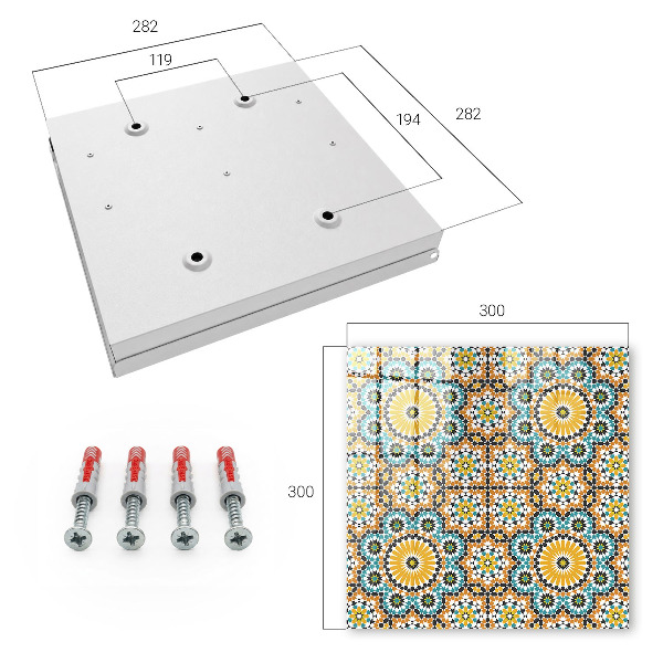 Key cabinet for wall Geometric mosaic