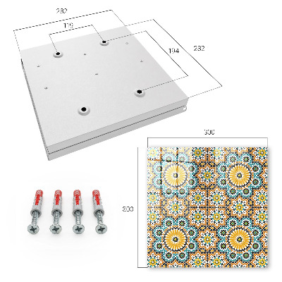 Key cabinet for wall Geometric mosaic