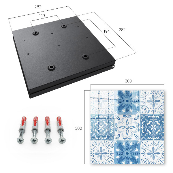 Key cabinet for wall Geometric tiles